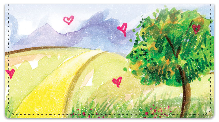 Watercolor Garden Checkbook Covers