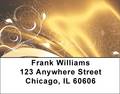 Abstract Black Gold Address Labels