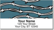 Barbed Wire Address Labels