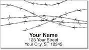 Barbed Wire Fence Address Labels