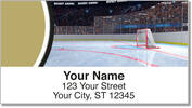 Black & Gold Hockey Address Labels