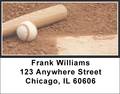 Black & White Baseball Team Address Labels