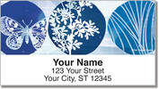 Blue Butterfly Nightfall Address Labels