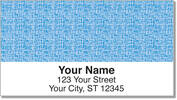 Blue Linen Address Labels