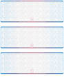 Blue Red Blank High Security 3 Per Page Laser Checks