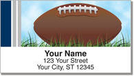 Blue & Silver Football Fan Address Labels