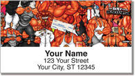 Bodybuilding Character Address Labels