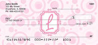 Bubbly Monogram L Personal Checks