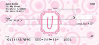 Bubbly Monogram U Personal Checks