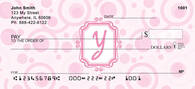 Bubbly Monogram Y Personal Checks