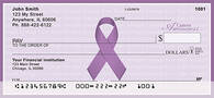 Cancer Awareness Ribbon Personal Checks