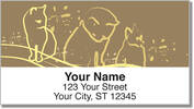 Cat Sketch Address Labels