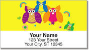 Colorful Owl Address Labels