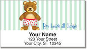 Cuddly Teddy Bear Address Labels