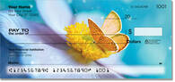 Discover the happy feeling that comes from the life of a butterfly featured on these cute checks!