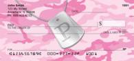 Dog Tag Monogram P Personal Checks