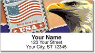 Flag Stamp Address Labels