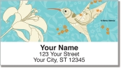 Floral Hummingbird Address Labels