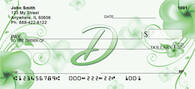 Floral Monogram D Personal Checks