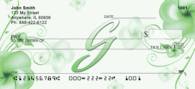 Floral Monogram G Personal Checks