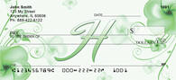 Floral Monogram H Personal Checks