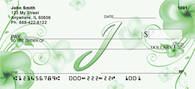 Floral Monogram J Personal Checks