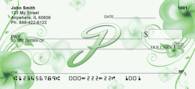 Floral Monogram P Personal Checks