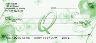 Floral Monogram Q Personal Checks