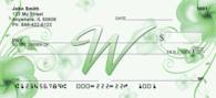 Floral Monogram W Personal Checks