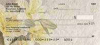 Floral Parchment Checks