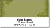 Gold Corner Scroll Address Labels