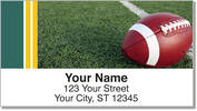 Green & Gold Football Fan Address Labels