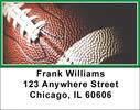 Green & White Football Team Address Labels