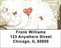 Grunge Hearts Address Labels