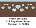 Hanging Hearts Address Labels