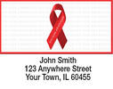 HIV/Aids Awareness Ribbon Address Labels