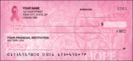 Hope for the Cure-Breast Cancer Inspiration Personal Checks - 1 Box - Duplicates