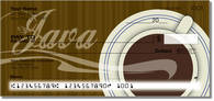 These cool checks are a tribute to a hot cup of coffee! Click to see this design now!