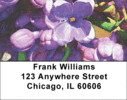 Lilac Flower City in Oil Address Labels