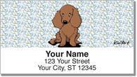 Longhaired Dachshund Address Labels