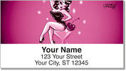 Martini Girl Address Labels