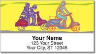 Motor Scooter Address Labels