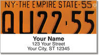 New York License Plate Address Labels