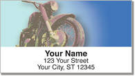 Old School Motorcycle Address Labels