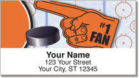 Orange & Black Hockey Address Labels