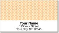 Orange Honeycomb Address Labels