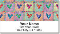 Patchwork Heart Address Labels