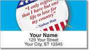 Patriotic Button Address Labels