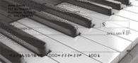 Piano Checks - Black and White Piano Personal Checks