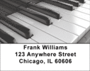 Piano Labels - Black and White Piano Address Labels